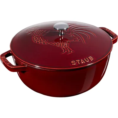 Staub - Garnek żeliwny okrągły kogut Cocotte Special 3,6 L grenadynowy