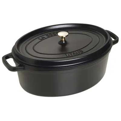 Staub - Garnek żeliwny owalny La Cocotte 8 L Czarny