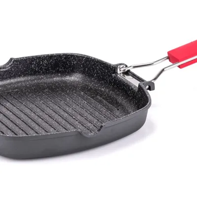 Moneta - Patelnia grillowa Pro Grill ze składaną rączką 24 cm