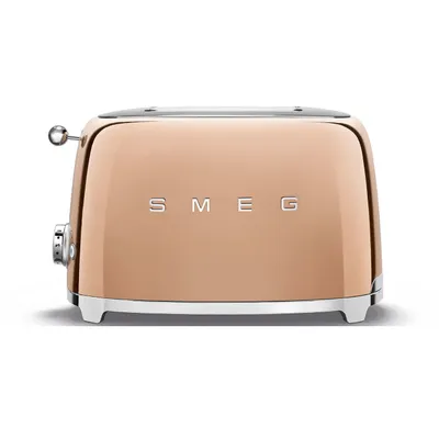 Smeg - Toster na 2 kromki 50's Retro Style TSF01RGEU Różowe Złoto