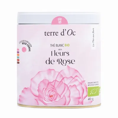 Terre d'Oc - Herbata biała 40 g Organic Flowers Rose