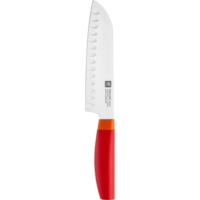 Zwilling - Nóż Santoku z rowkami Now S - 18 cm czerwony