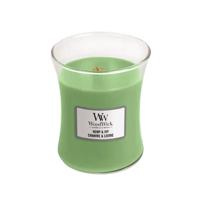 WoodWick - Świeca średnia Hemp & Ivy 100h