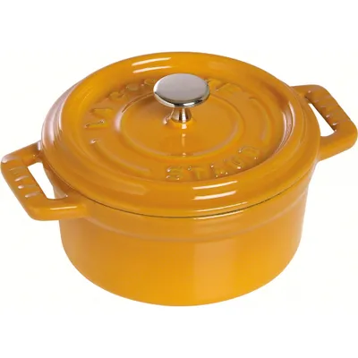 Staub - Mini garnek żeliwny okrągły La Cocotte 250 ml Musztardowy