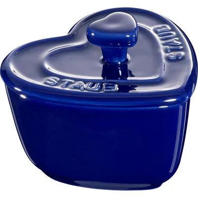 Staub - Garnuszek Mini Cocotte serce Xs - Minis 2 szt. 100 ml niebieski