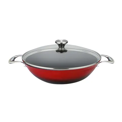 La Cuisine - Wok żeliwny 35cm Czerwony