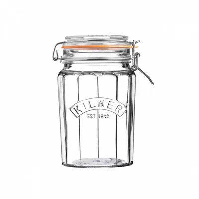 Kilner - Słoik 0,95L Facetted Clip Top Jar