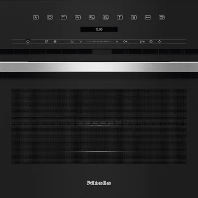 Miele - Piekarnik z kuchnią mikrofalową H 7145 BM czarny, do zabudowy ObsidianBlack