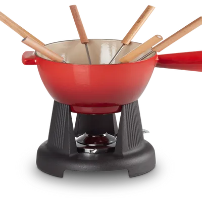 Le Creuset - Zestaw do fondue serowego wiśniowy