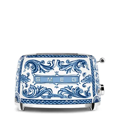 Smeg x Dolce&Gabbana - Toster na 2 kromki 50's Retro Style TSF01DGBEU Blu Mediterraneo