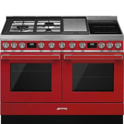 Smeg - Kuchnia wolnostojąca CPF120IGMPR Portofino Czerwona