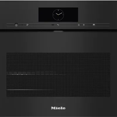 Miele - Piekarnik kompaktowy do zabudowy H 7840 BPX czarny 45cm A+ ObsidianBlack