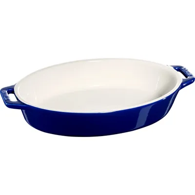 Staub - Owalny półmisek ceramiczny Cooking 1,1 L niebieski