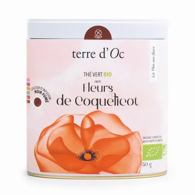 Terre d'Oc - Herbata zielona 50 g Organic Flowers Poppy