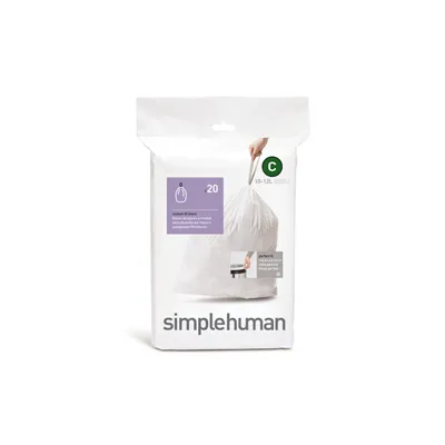 Simplehuman - Worki na śmieci 20 szt. - rozm. C 10/12L