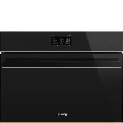 Smeg - Piekarnik z funkcją mikrofali SF4604WMCNR Dolce Stil Novo Czarny