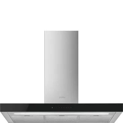 Smeg - Okap przyścienny KBT9L4VN Universale Stal nierdzewna / Czarny