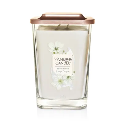 Yankee Candle  - Świeca kwadratowa duża SHEER LINEN