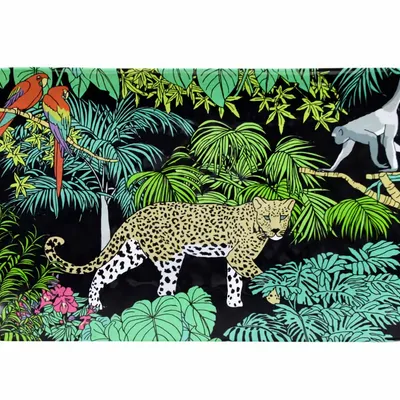 Les Jardins de la Comtesse - Taca z melaminy na przystawki Jungle 37,5 x 17 cm