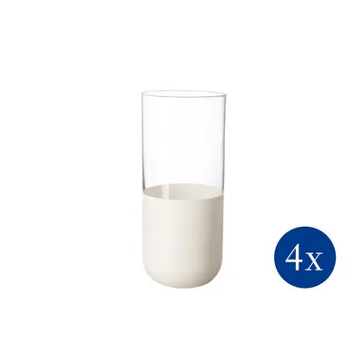 Villeroy&Boch - Szklanka do long drinków 4 szt. 300 ml Manufacture Rock Blanc