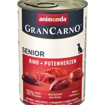 Animonda Grancarno Senior Wołowina I Indycze Serca 400g