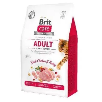 Brit Care Cat Grain-Free Aldut Activity Support Z Kurczakiem I Indykiem 7kg