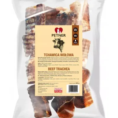 PETNER Naturalny Gryzak Psa Tchawica Wołowa 400g