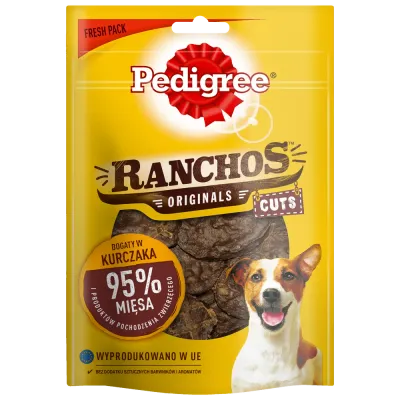 Pedigree Ranchos Originals Cuts Przysmak Dla Dorosłych Psów Z Kurczakiem 65g