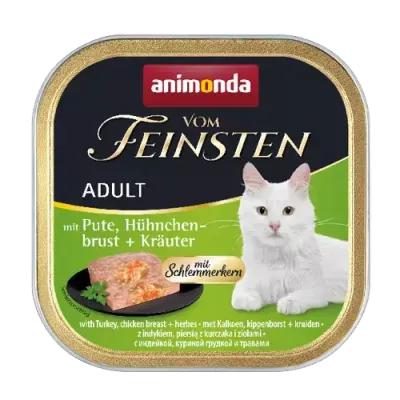 Animonda Cat Vom Feinsten Adult Indyk Z Piersią Kurczaka I Ziołami 100g