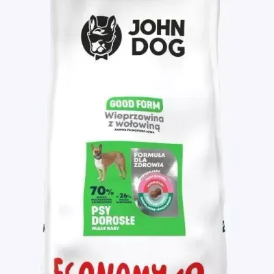 John Dog Good Form Wieprzowina Z Wołowiną I Ryżem Dorosłe Małe Rasy 12kg