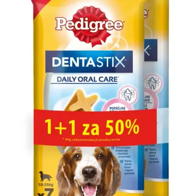 Pedigree DentaStix (Średnie Rasy) Przysmak Dentystyczny Dla Psów 2x180g