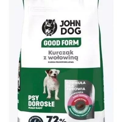 John Dog Good Form Kurczak Z Wołowiną Dorosłe Małe Rasy 3kg