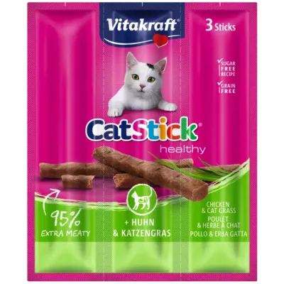 Vitakraft Cat Stick Mini Kabanosy Z Kurczakiem I Trawą 3x18g