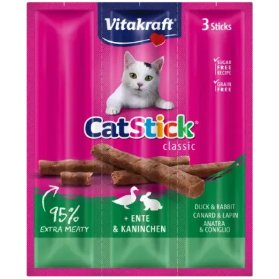 Vitakraft Cat Stick Mini Kabanosy Królik Z Kaczką 3x18g