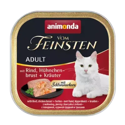 Animonda Vom Feinsten Adult Cat Wołowina Z Kurczakiem W Ziołach 100g