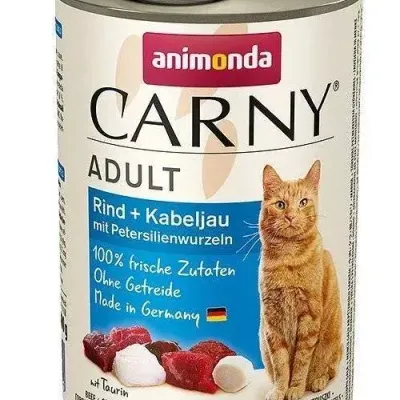 Animonda Cat Carny Adult Wołowina + Dorsz Z Pietruszką 400g