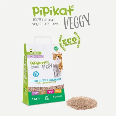 Pipikat Veggy Zbrylająca Ściółka Dla Kota 100% Naturalna 3kg