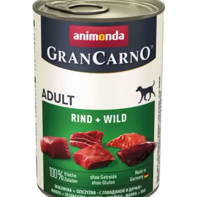 Animonda GranCarno Adult Dog Wołowina I Dziczyzna 400g