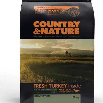 COUNTRY&NATURE Turkey With Vegetables Recipe Adult Dog Small Breeds 9kg