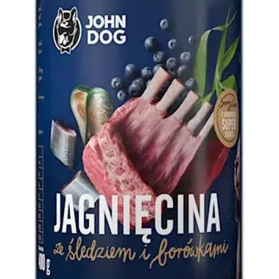 John Dog Berry Junior Jagnięcina Ze Śledziem I Borówkami 400g