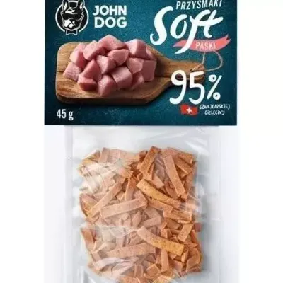 John Dog Paski Soft Cielęcina Szwajcarska 45g