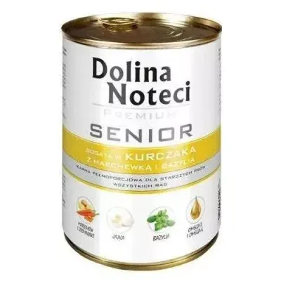 Dolina Noteci Premium Senior Kurczak Z Marchewką I Bazylią 400g