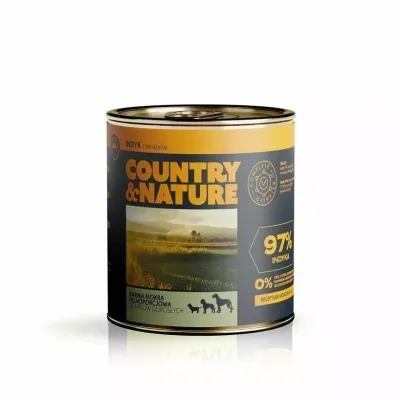 COUNTRY&NATURE Bezzbożowa Mokra Karma Indyk Z Brokułem 850g