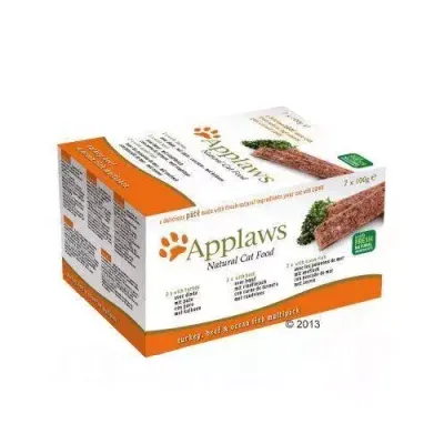 APPLAWS Turkey, Beef And Ocean Fish Pate 7x100g