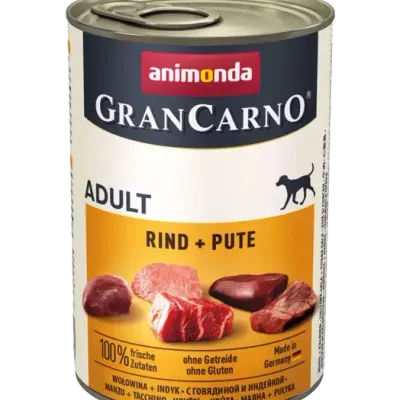 Animonda GranCarno Adult Dog Wołowina + Indyk 400g