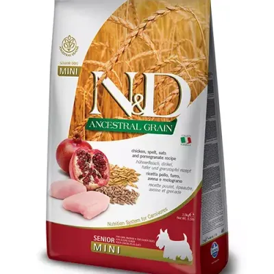 Farmina N&D Ancestral Grain Canine Senior Mini Chicken&Pomegranate 2,5kg