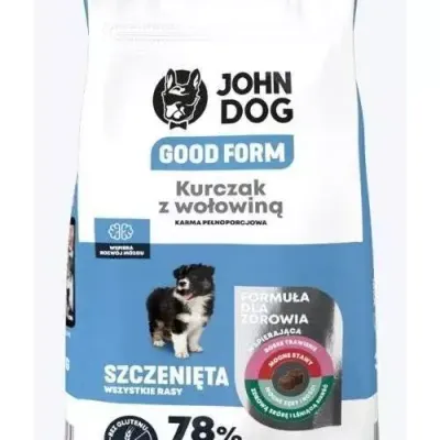 John Dog Good Form Kurczak Z Wołowiną Dla Szczeniąt 3kg