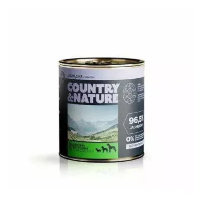 COUNTRY&NATURE Bezzbożowa Mokra Karma Jagnięcina Z Jabłkiem 850g