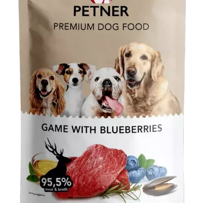 PETNER Premium Dog Food Z Dziczyzną I Borówką 500g