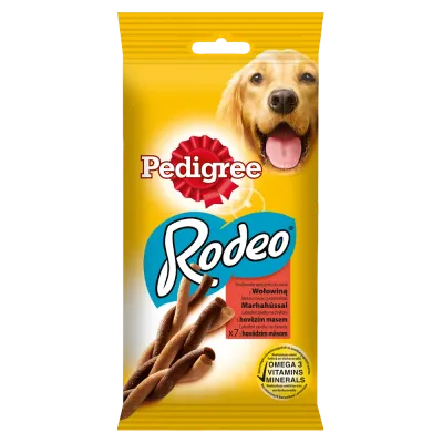 Pedigree Rodeo Przysmak Dla Psów Powyżej 4 Miesiąca Życia Z Wołowiną 122g